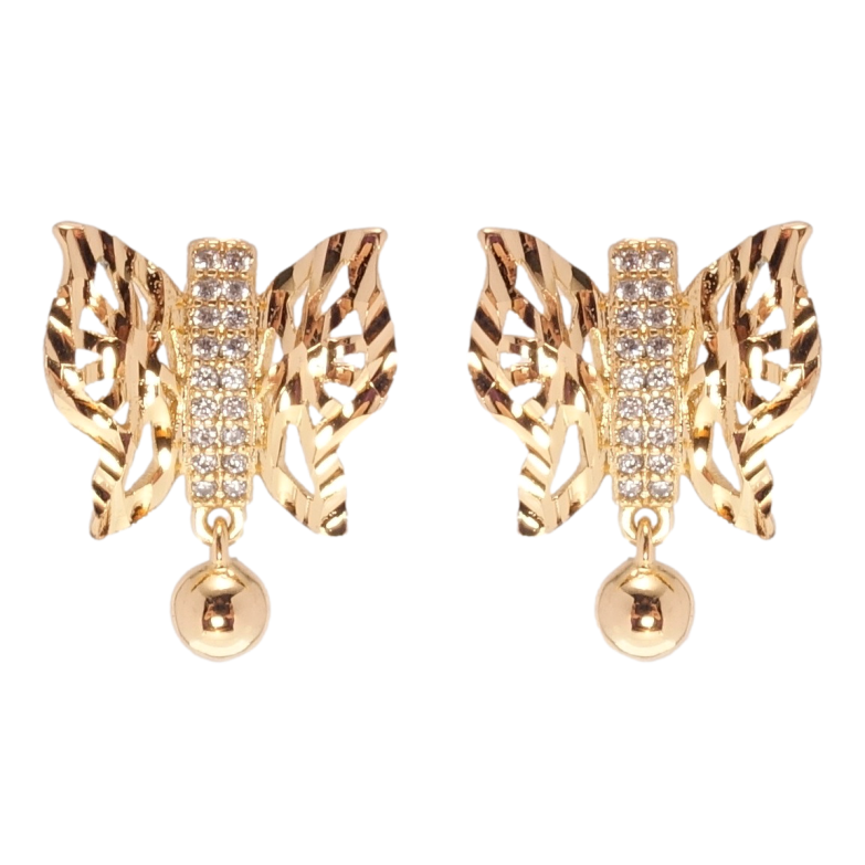 Сережки Xuping Позолота 18K пусети Метелики фото №1
