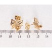 Серьги Xuping Позолота 18K пусеты Бабочки фото №2
