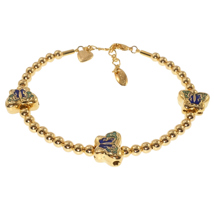 Браслет Xuping Позолота 18K Бабочки длина с доп.цепочкой 18,5-22см х 4мм фото №11