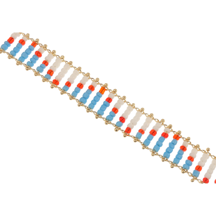 Браслет Xuping Позолота 18K Орнамент из бисера длина с доп.цепочкой 19.5-25см х 13мм фото №9