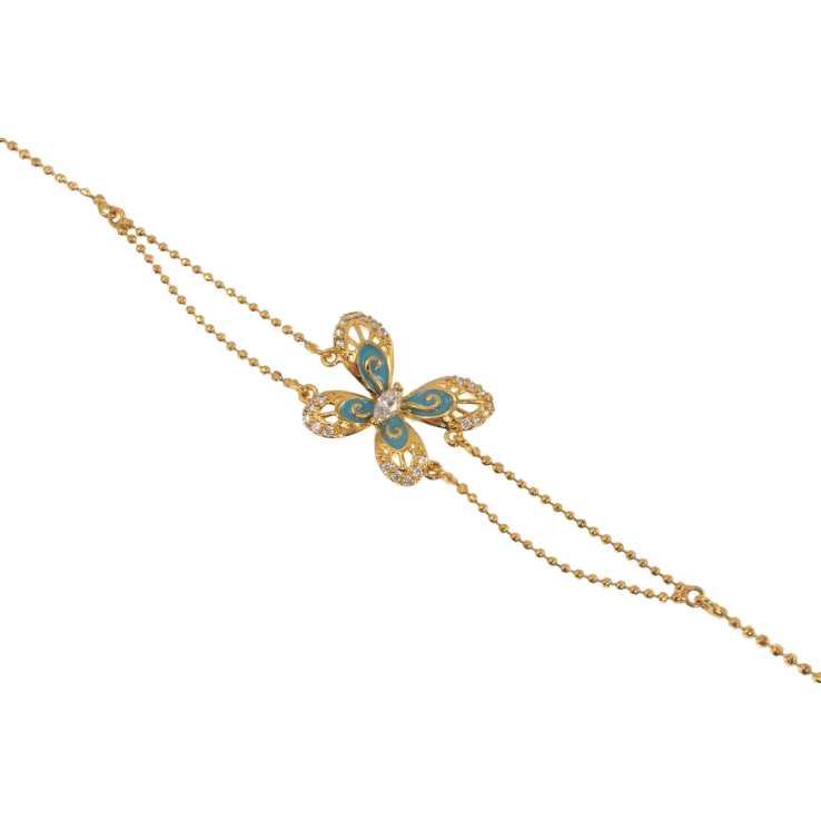 Браслет Xuping Позолота 18K Бабочка длина 19см х 1мм фото №7