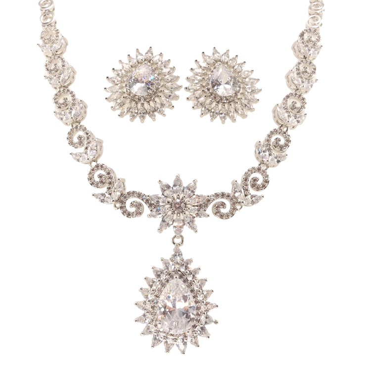 Набор Xuping Родий Серьги Колье Живописность размер 44,5см х 5мм фото №13 Набор Xuping Родий Серьги Колье Живописность размер 44,5см х 5мм фото №13