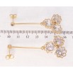 Сережки Xuping Позолота 18K пусети Квіточки з фіанітами фото №2