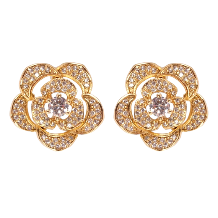 Сережки Xuping Позолота 18K пусети Квіточки фото №22