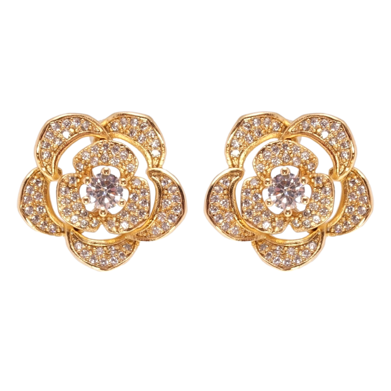 Сережки Xuping Позолота 18K пусети Квіточки фото №1