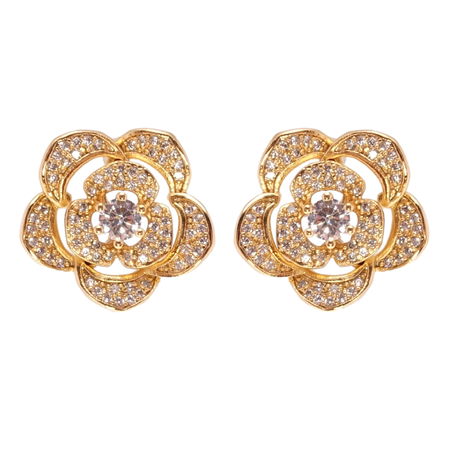 Сережки Xuping Позолота 18K пусети Квіточки фото №1