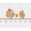 Сережки Xuping Позолота 18K пусети Квіточки фото №2