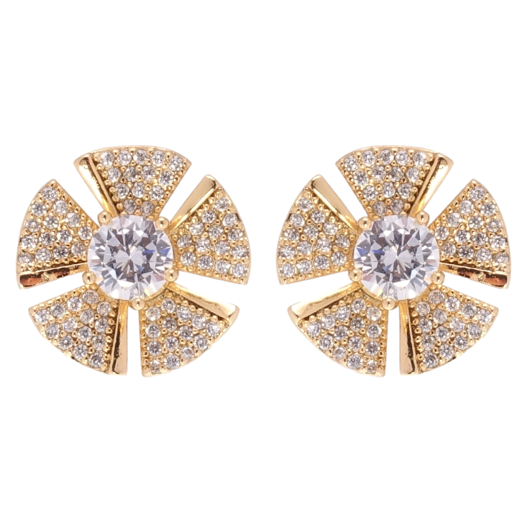 Сережки Xuping Позолота 18K пусети Квіточки фото №25