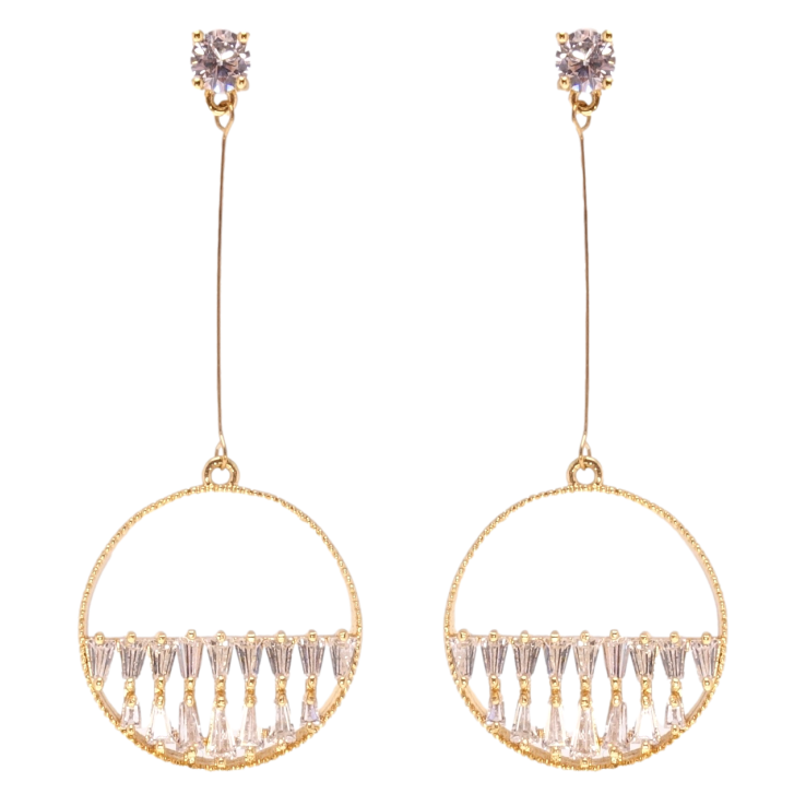 Серьги Xuping Позолота 18K пусеты Подвески с фианитами фото №24