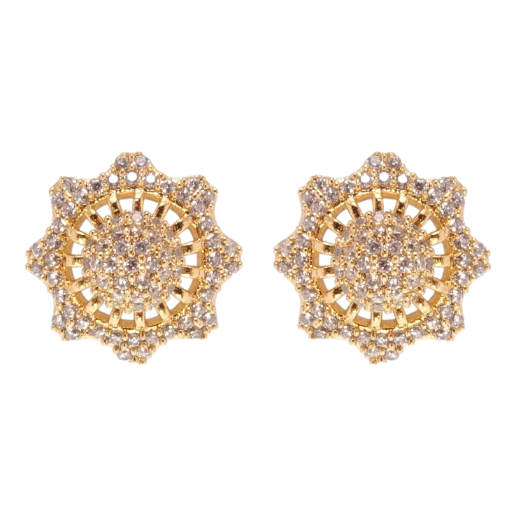 Серьги Xuping Позолота 18K пусеты Инкрустация цирконием фото №8