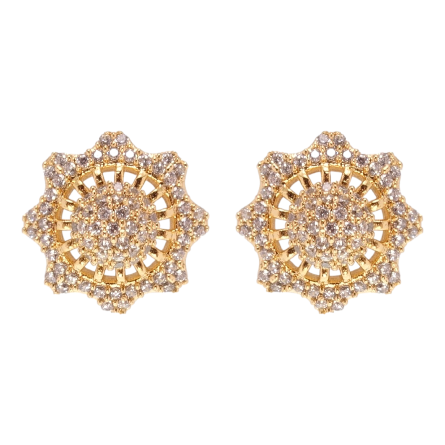 Серьги Xuping Позолота 18K пусеты Инкрустация цирконием фото №1