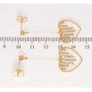 Серьги Xuping Позолота 18K пусеты Подвески сердечки с фианитами фото №2