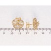 Сережки Xuping Позолота 18K пусети Квіточки з інкрустацією цирконієм фото №2