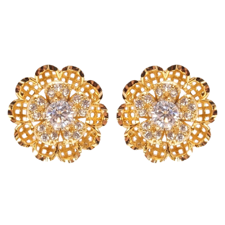 Сережки Xuping Позолота 18K пусети Квіточки фото №1