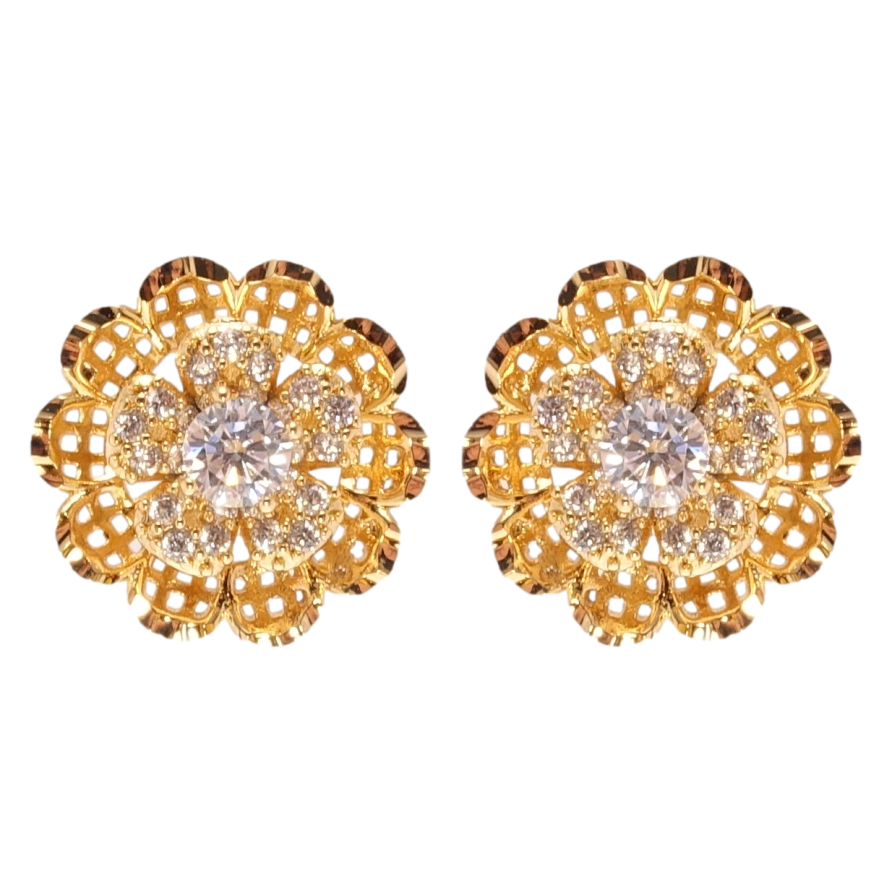 Сережки Xuping Позолота 18K пусети Квіточки фото №1