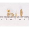 Серьги Xuping Позолота 18K пусеты Инкрустация цирконием фото №2