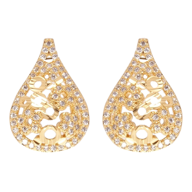 Сережки Xuping Позолота 18K пусети Інкрустація цирконієм фото №2