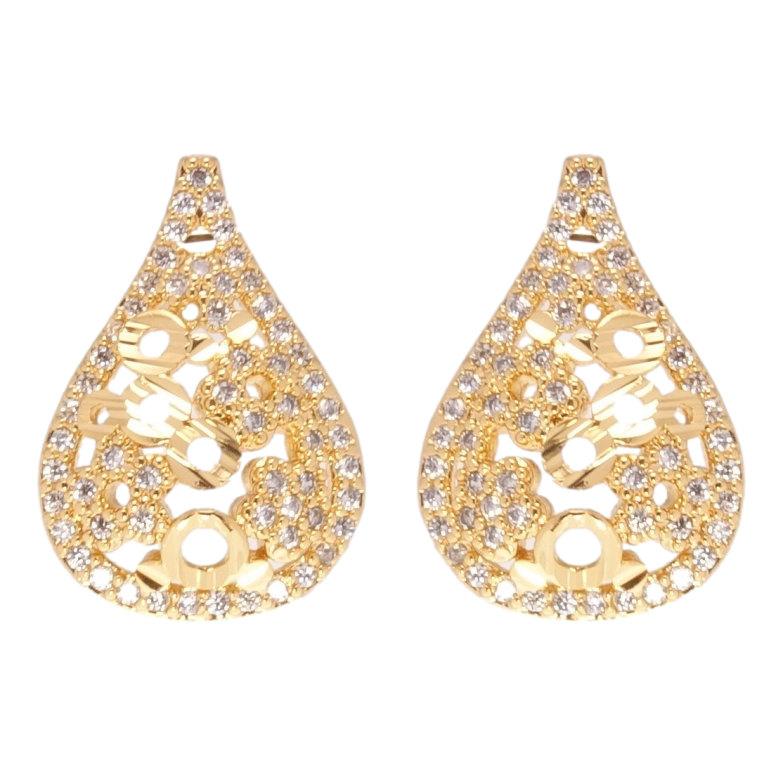 Сережки Xuping Позолота 18K пусети Інкрустація цирконієм фото №7