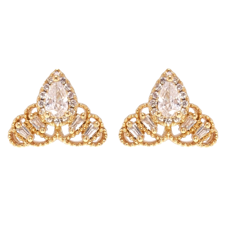 Сережки Xuping Позолота 18K пусети Інкрустація цирконієм фото №7