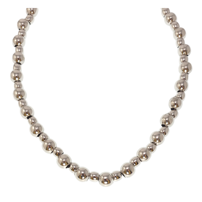 Колье Xuping Родий Бусы из родированных бусин размер 41,5-46,5см х 6-8мм фото №1