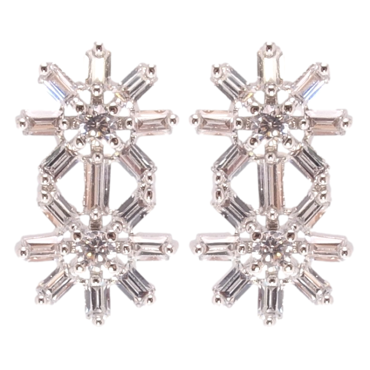 Серьги Xuping Родий пусеты Инкрустация цирконием фото №25