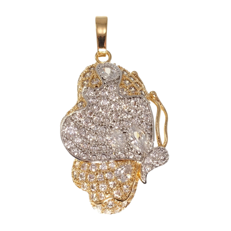 Кулон Xuping Позолота 18K + Родій Метелик інкрустація цирконієм для ланцюжка до 6мм фото №22