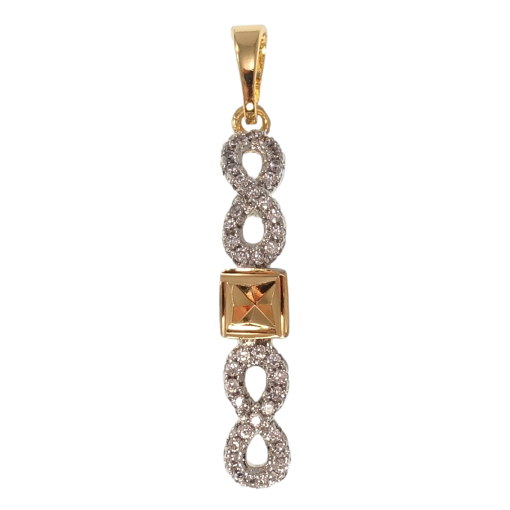 Кулон Xuping Позолота 18K + Родий Бесконечность для цепочки до 5мм фото №12