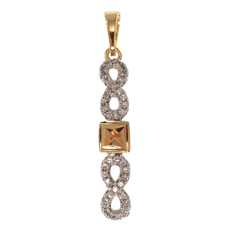 Кулон Xuping Позолота 18K + Родій Нескінченність для ланцюжка до 5мм фото №1