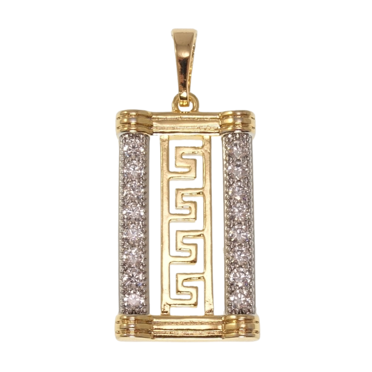 Кулон Xuping Позолота 18K + Родій Інкрустація цирконієм з різьбленим візерунком для ланцюжка до 6мм фото №20