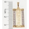Кулон Xuping Позолота 18K + Родій Інкрустація цирконієм з різьбленим візерунком для ланцюжка до 6мм фото №2