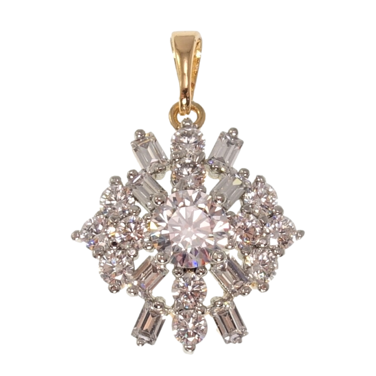 Кулон Xuping Позолота 18K + Родий Инкрустация цирконием для цепочки до 5мм фото №7