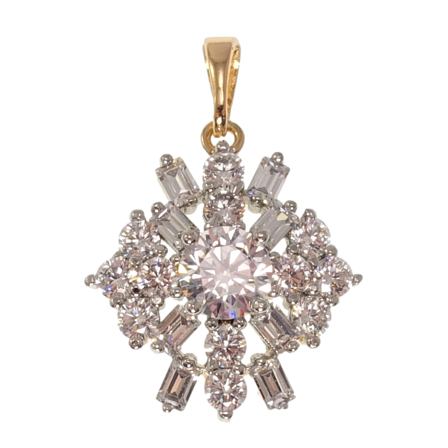 Кулон Xuping Позолота 18K + Родий Инкрустация цирконием для цепочки до 5мм фото №1