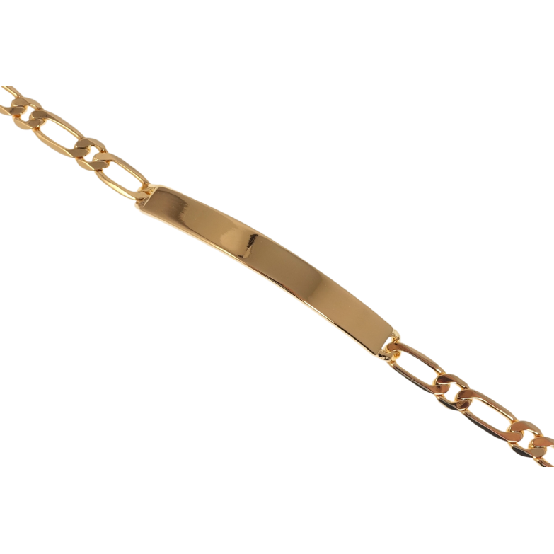 Браслет Xuping Позолота 18K Плетение Фигаро с вставкой длина 19см х 5мм фото №1