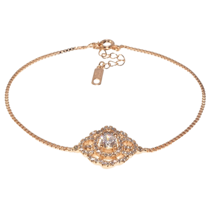 Браслет Xuping Позолота РВ Плетіння Венеціанське зі вставкою довжина з доп.ланцюжком 19,5-23см х 1мм фото №16