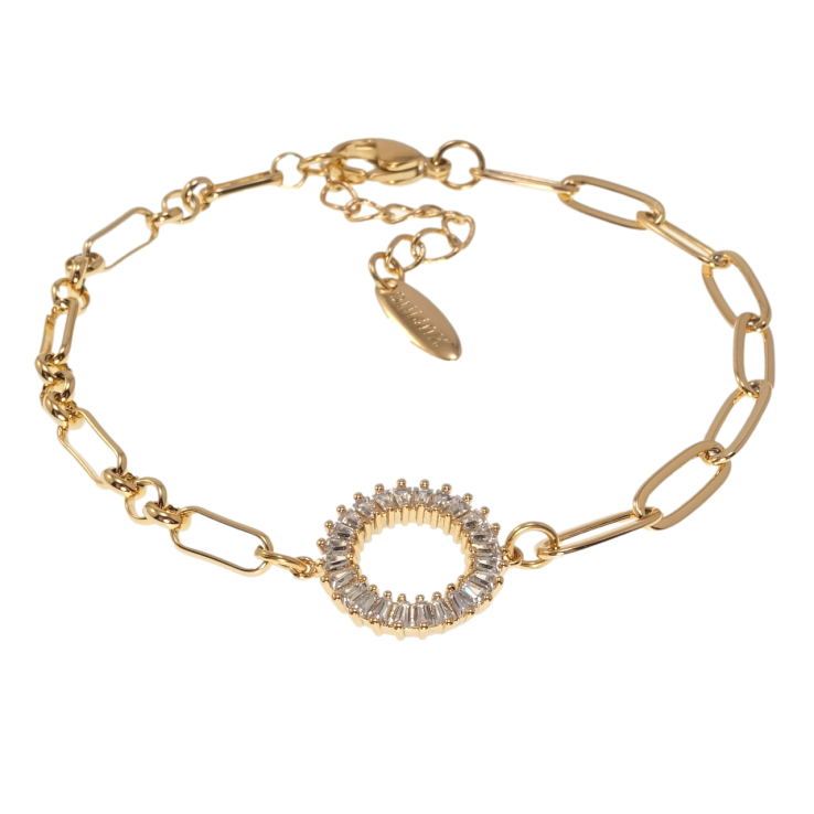 Браслет Xuping Позолота 18K Комбинированное плетение с вставкой размер с доп.цепочкой 18-21,5см х 4мм фото №15