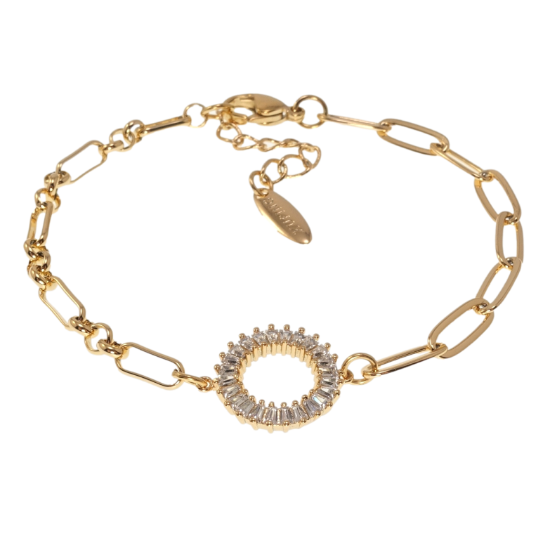 Браслет Xuping Позолота 18K Комбинированное плетение с вставкой размер с доп.цепочкой 18-21,5см х 4мм фото №6