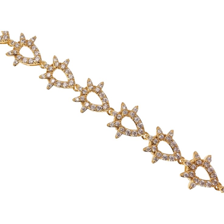 Браслет Xuping Позолота 18K Инкрустация цирконием размер с доп.замком 16,18.5см х 10мм фото №10