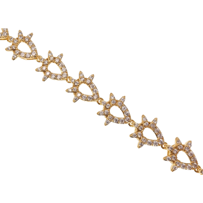 Браслет Xuping Позолота 18K Інкрустація цирконієм довжина з дод. замком 16,18.5см х 10мм фото №1