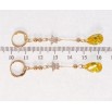 Сережки Xuping Позолота 18K підвіски на колечках Зірочки з жовтими фіанітами фото №2