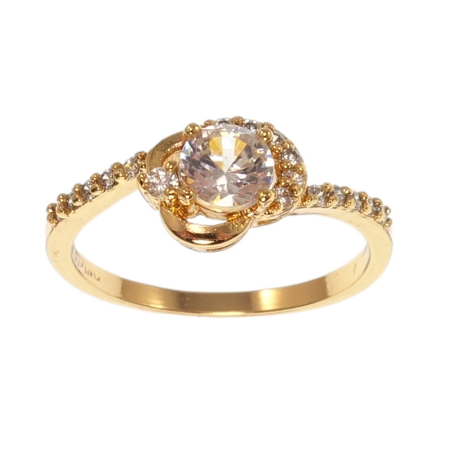 Каблучка Xuping Позолота 18K Інкрустація цирконій фото №1 Каблучка Xuping Позолота 18K Інкрустація цирконій фото №1