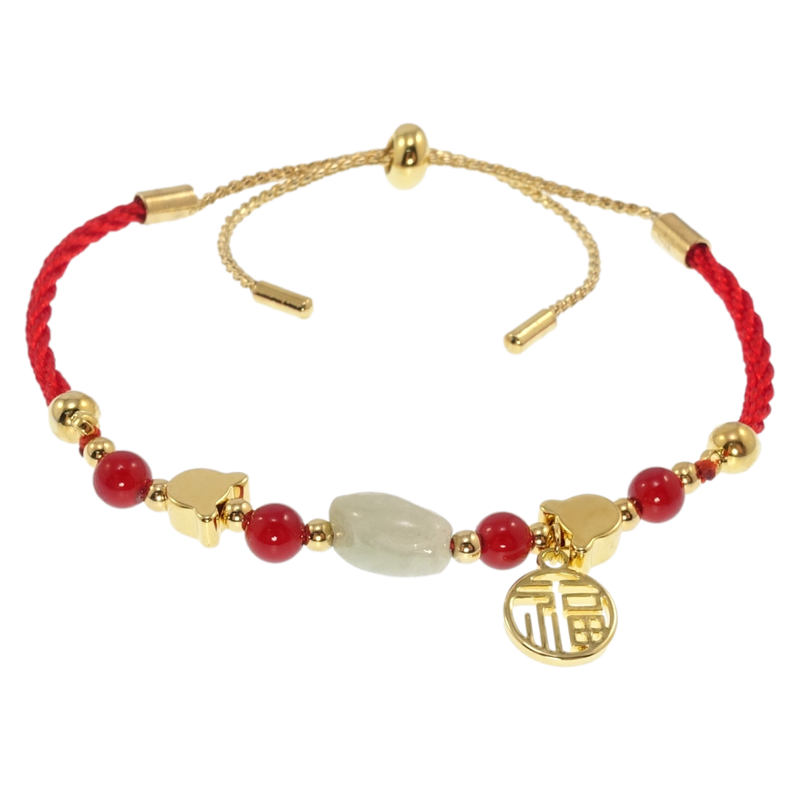 Браслет Xuping Позолота 14K Червоний шнур з намистинами та підвіскою розмір на затяжці 12-22см х 2мм фото №1 Браслет Xuping Позолота 14K Червоний шнур з намистинами та підвіскою розмір на затяжці 12-22см х 2мм фото №1