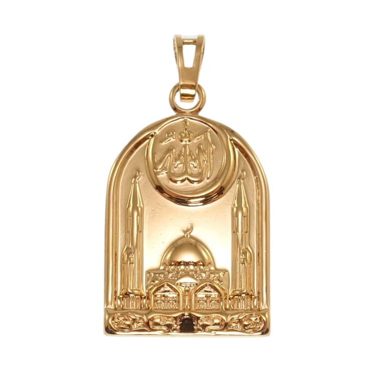 Кулон Xuping Позолота 18K Мечеть з написом Аллах для ланцюжка до 6мм фото №23 Кулон Xuping Позолота 18K Мечеть з написом Аллах для ланцюжка до 6мм фото №23