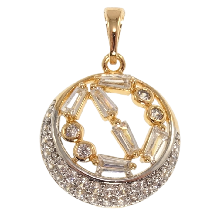 Кулон Xuping Позолота 18K + Родий Инкрустация цирконий для цепочки до 5мм фото №3