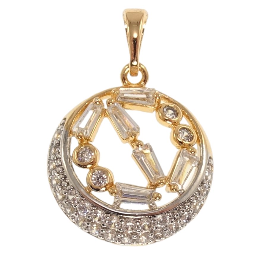 Кулон Xuping Позолота 18K + Родий Инкрустация цирконий для цепочки до 5мм фото №1