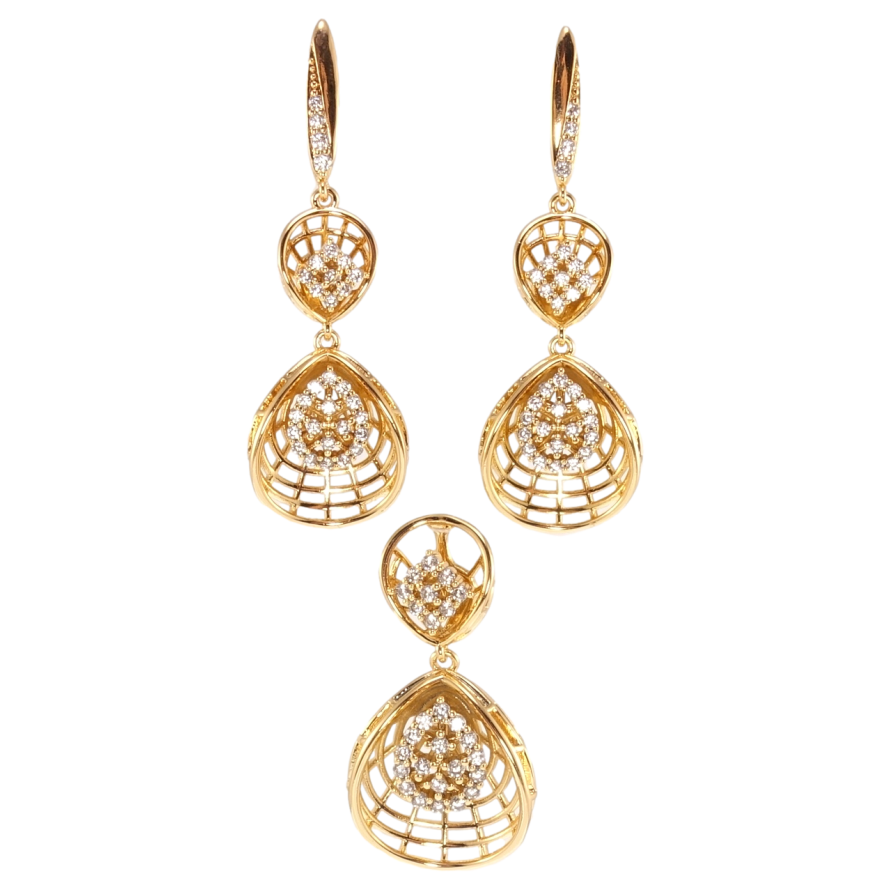 Набір Xuping Позолота 18K Сережки Кулон Декоративні підвіски з цирконієм фото №1