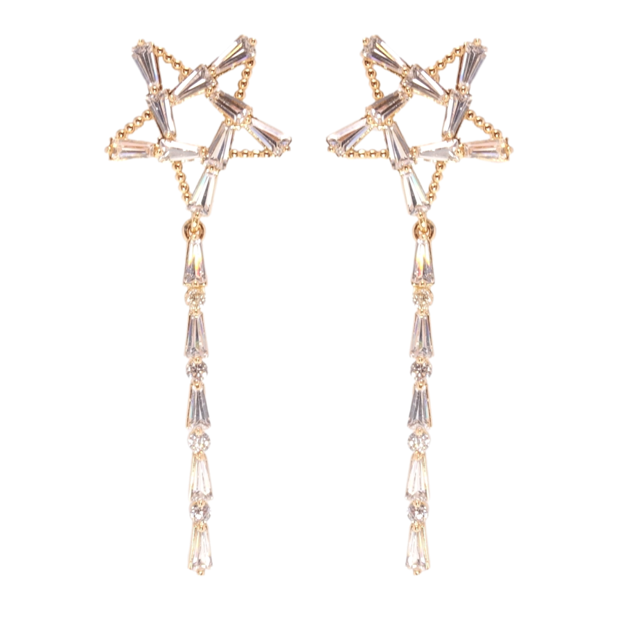 Серьги Xuping Позолота 18K пусеты Звезды фото №1