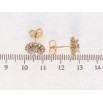 Серьги Xuping Позолота 18K пусеты Инкрустация цирконием ø 11мм фото №2