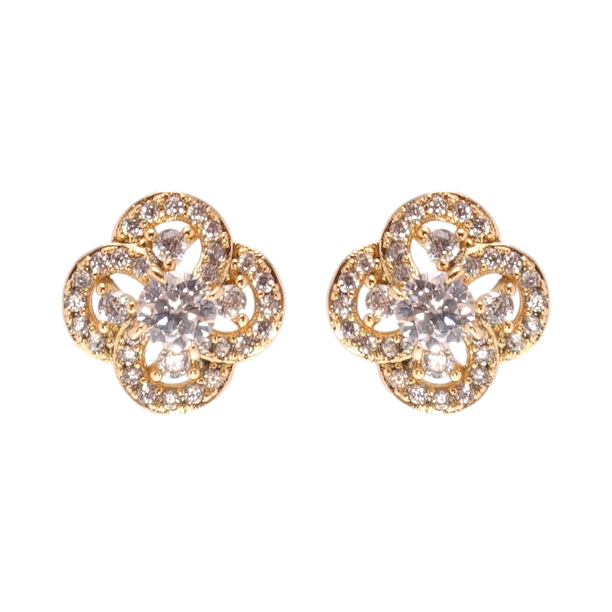 Сережки Xuping Позолота 18K пусети Квіточки фото №1