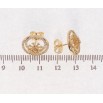 Серьги Xuping Позолота 18K пусеты Инкрустация цирконий ø 14мм фото №2