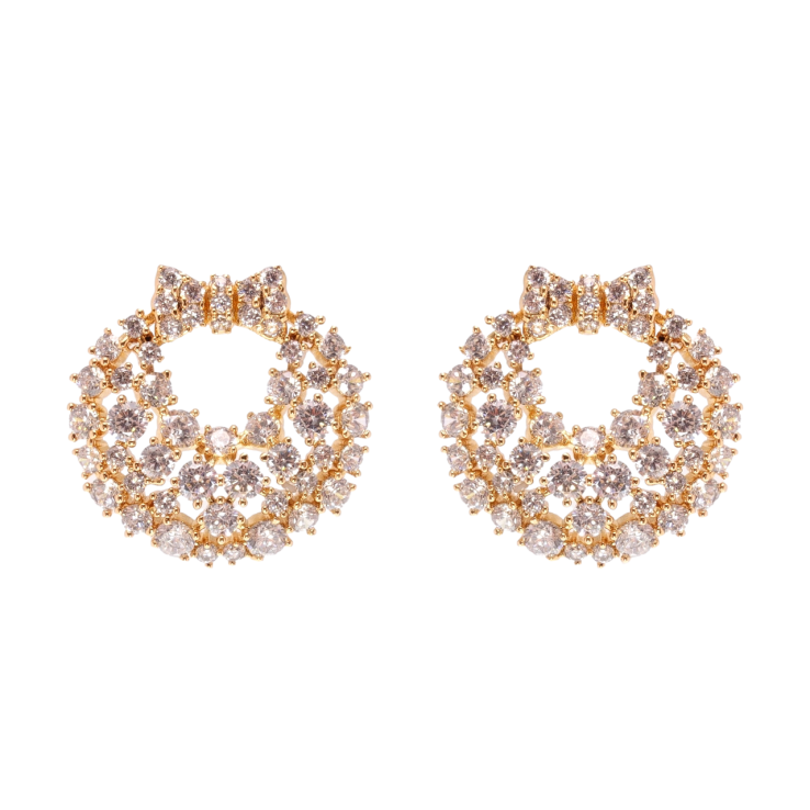 Серьги Xuping Позолота 18K пусеты Инкрустация цирконием фото №9